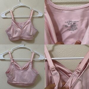 •RUBY RIBBON• Athena Demiette Bra Pink Satin Wire Free V Neck